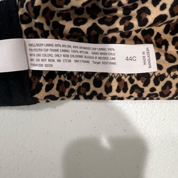 Auden Leopard Animal Print Bra Full
Coverage Underwire 44 C Super Star NWOT - Picture 8 of 8